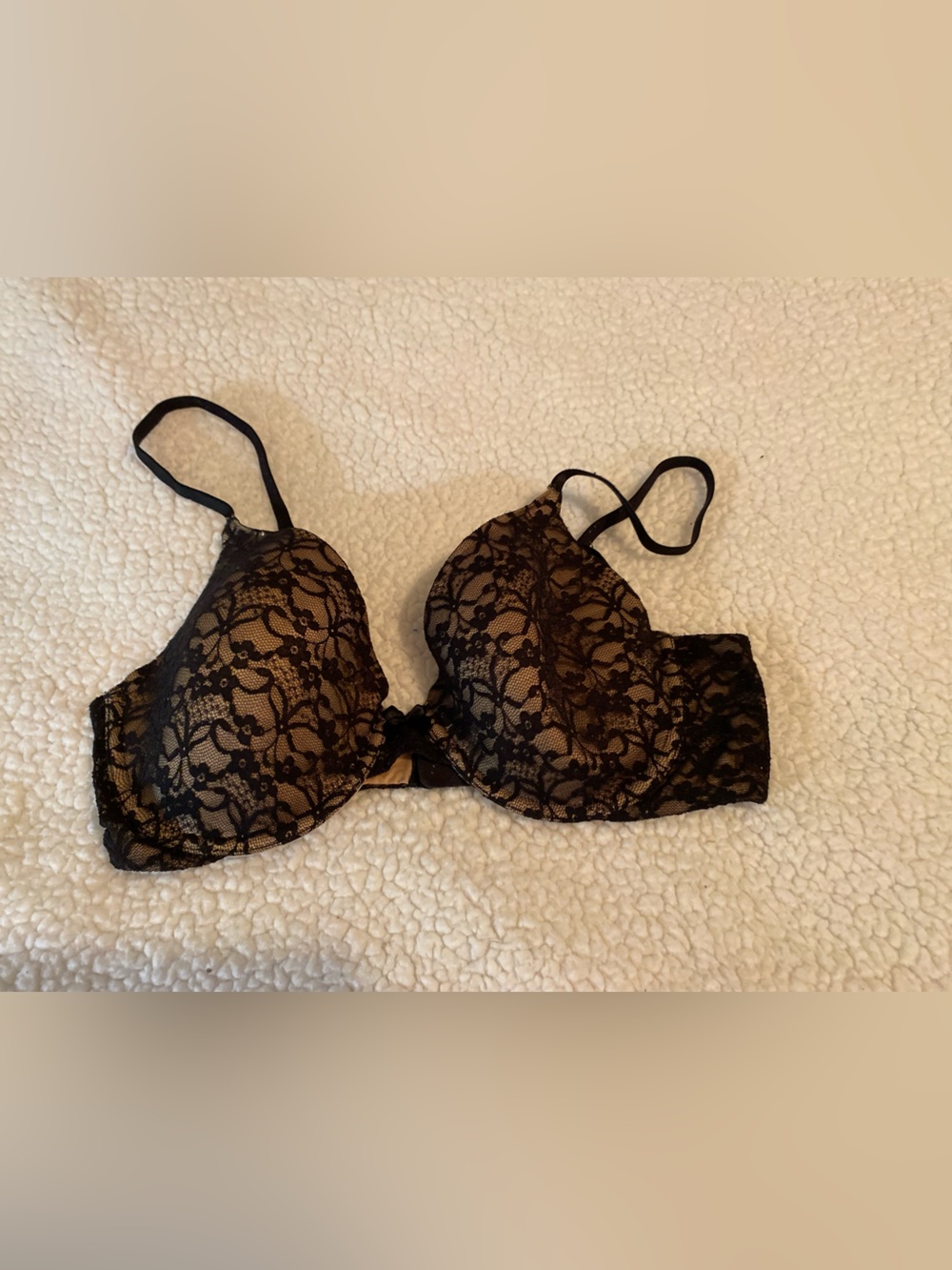 aerie Black Lace Lightly Lined Bra